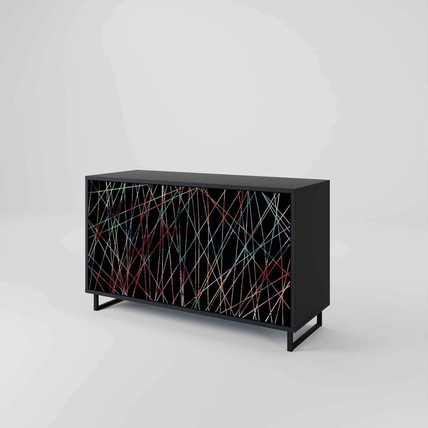 LUMINOUS SNARE 2-dörrars skänk i svart finish