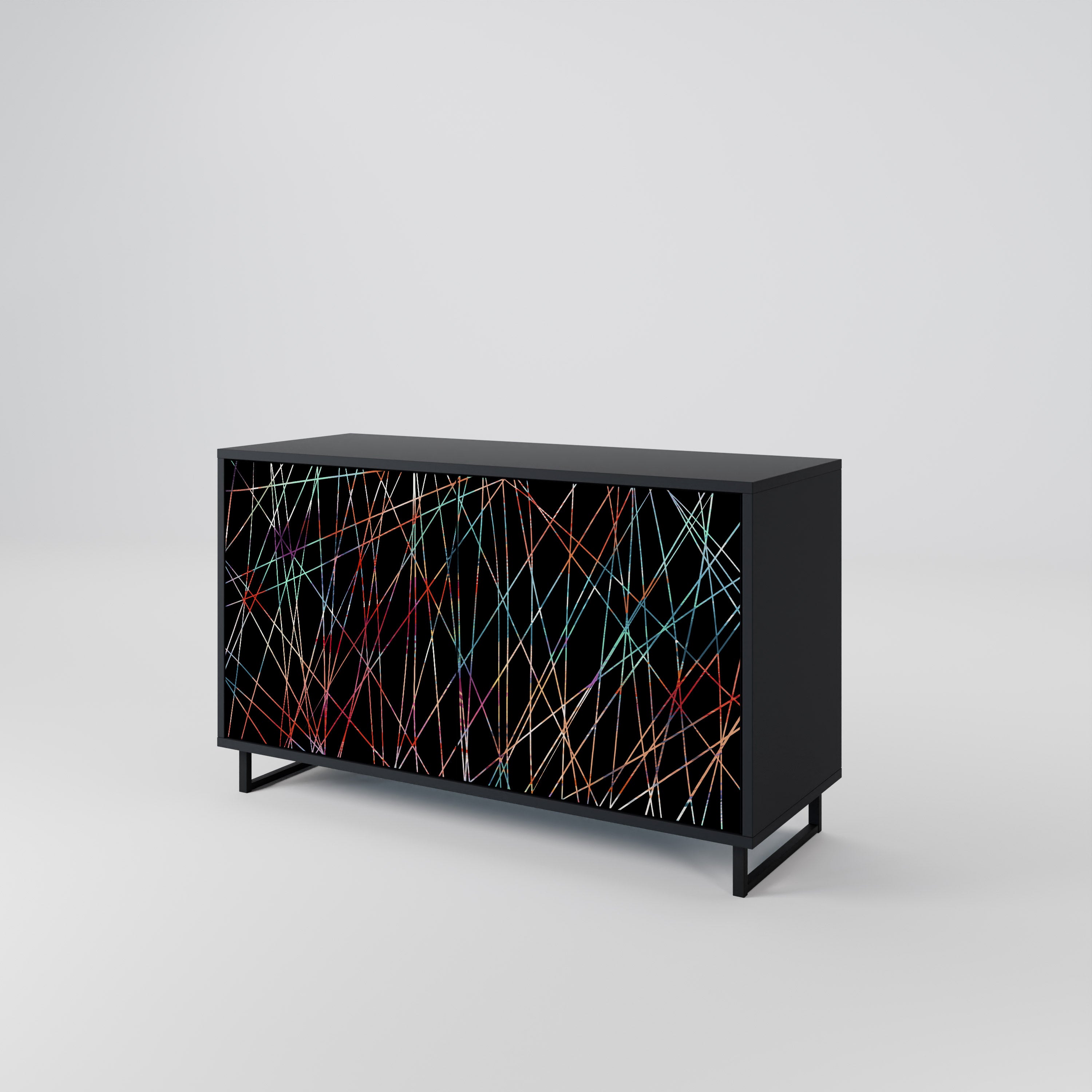 LUMINOUS SNARE 2-dörrars skänk i svart finish
