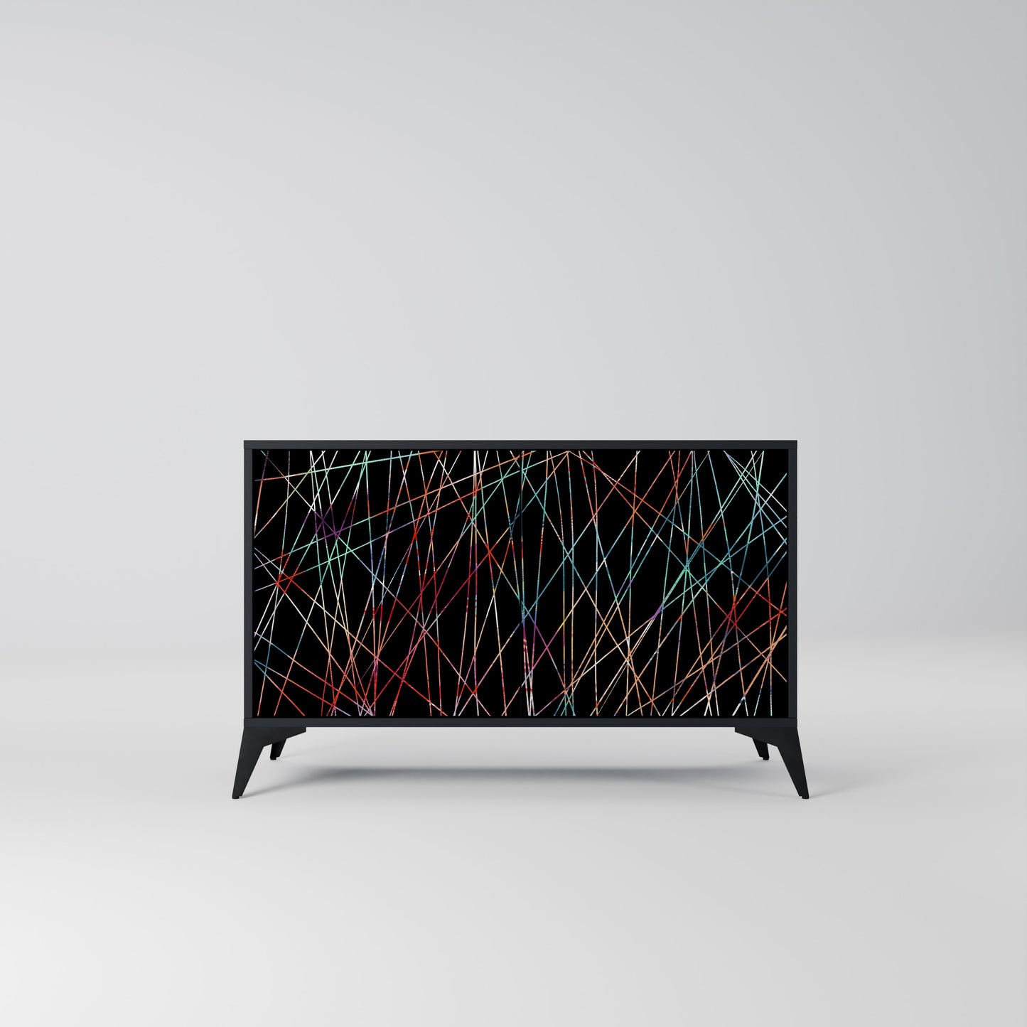LUMINOUS SNARE 2-dörrars skänk i svart finish