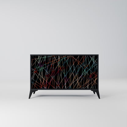LUMINOUS SNARE 2-dörrars skänk i svart finish