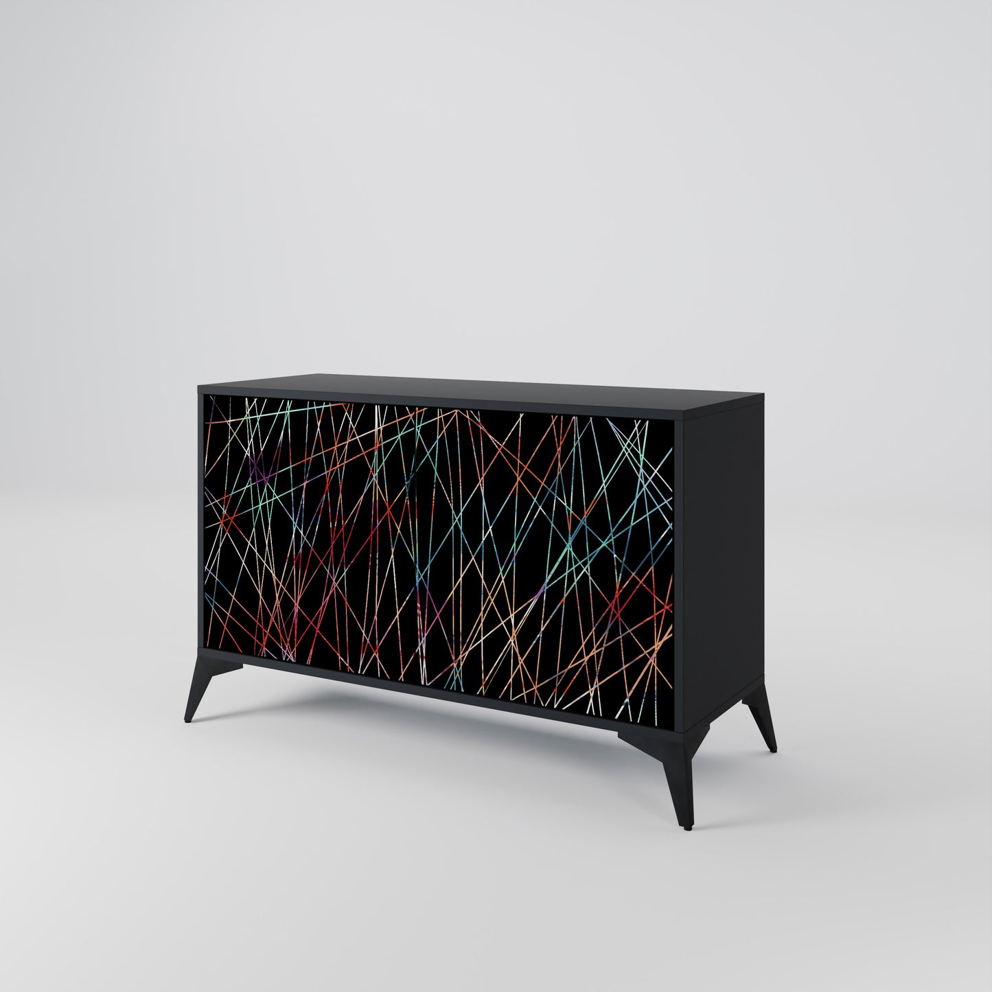 LUMINOUS SNARE 2-dörrars skänk i svart finish