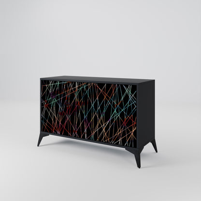 LUMINOUS SNARE 2-dörrars skänk i svart finish