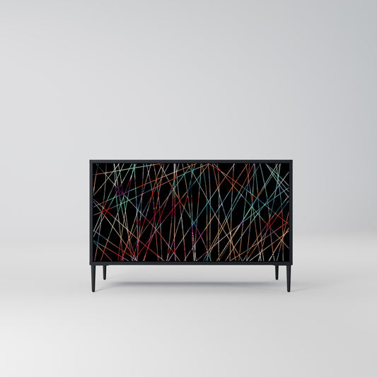 LUMINOUS SNARE 2-dörrars skänk i svart finish