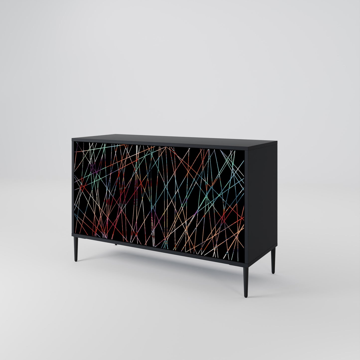 LUMINOUS SNARE 2-dörrars skänk i svart finish