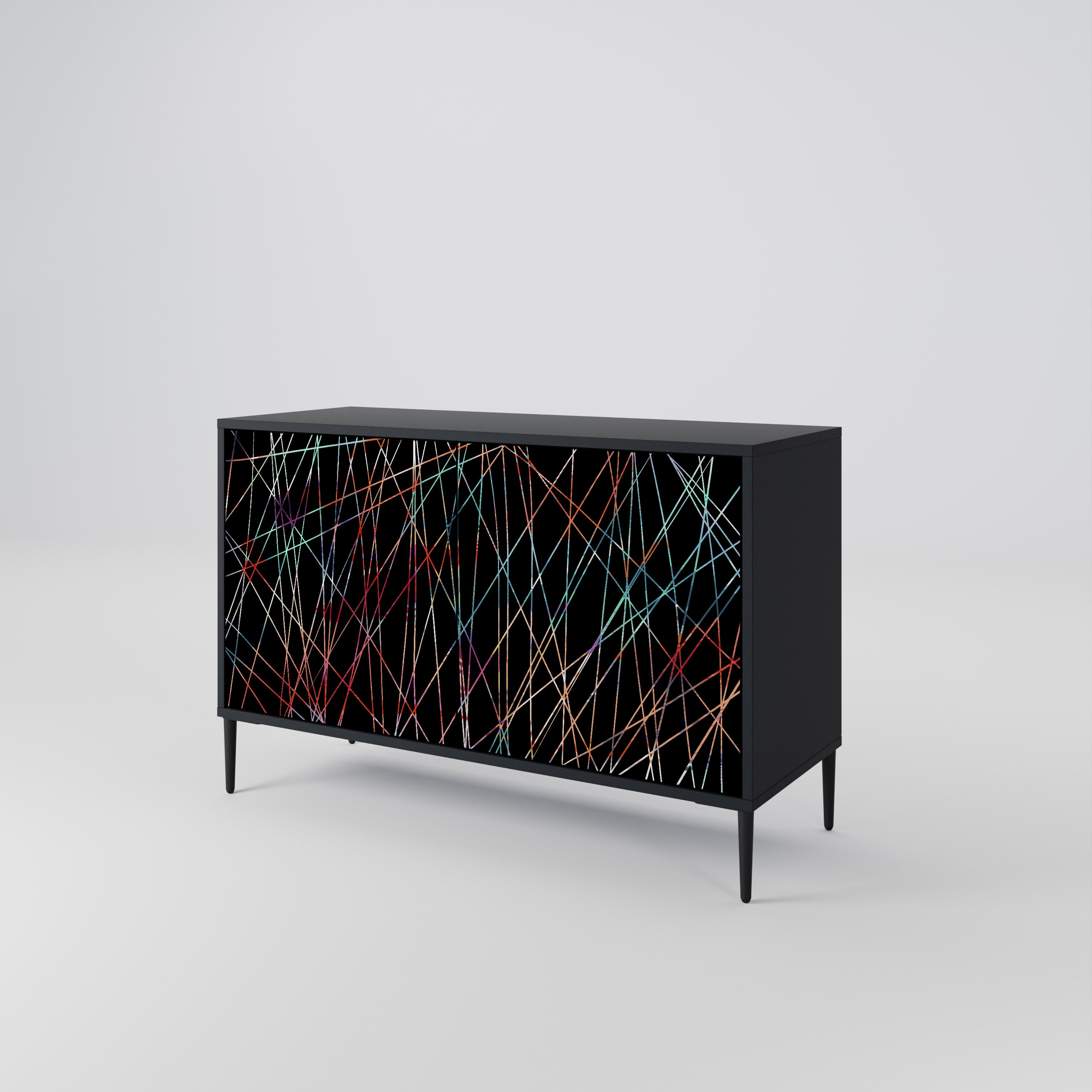 LUMINOUS SNARE 2-dörrars skänk i svart finish
