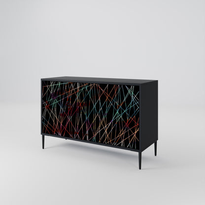 LUMINOUS SNARE 2-dörrars skänk i svart finish