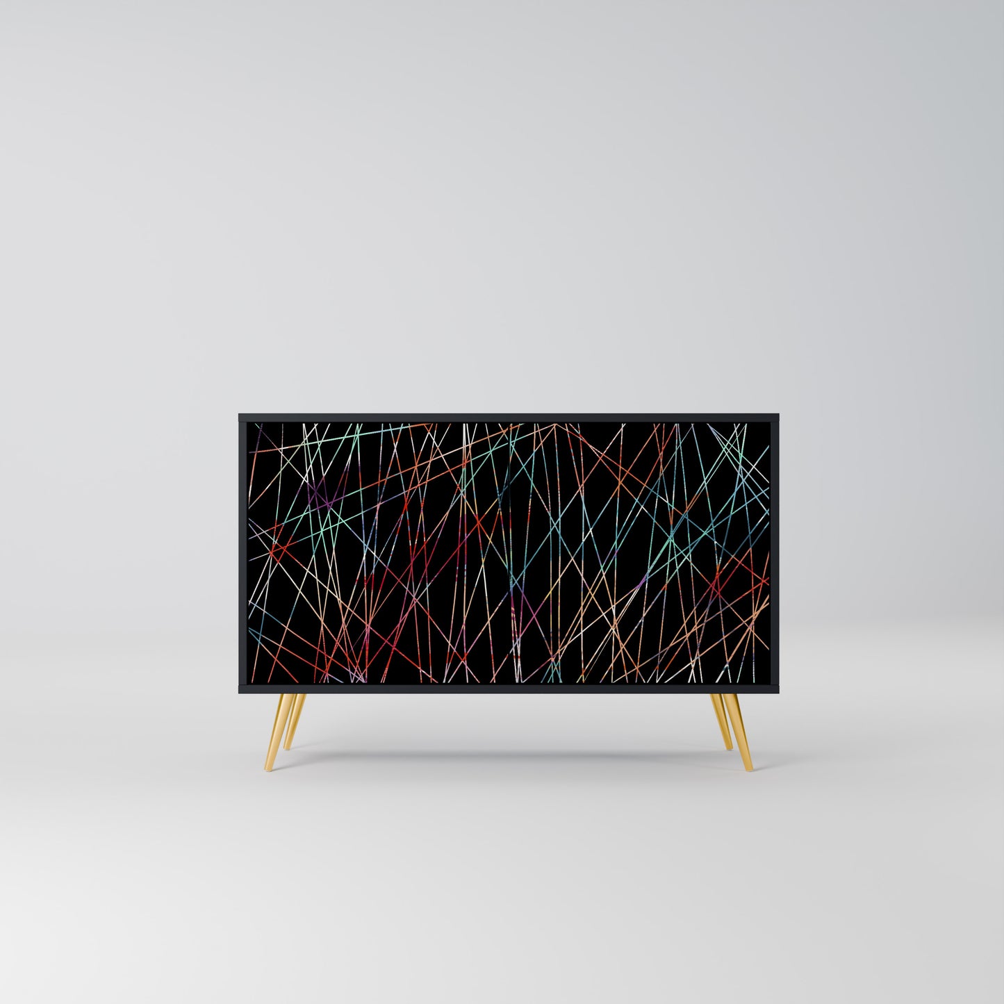 LUMINOUS SNARE 2-dörrars skänk i svart finish