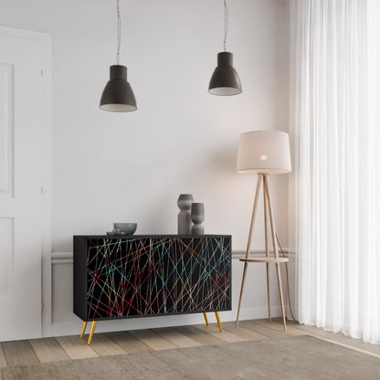 LUMINOUS SNARE 2-dörrars skänk i svart finish