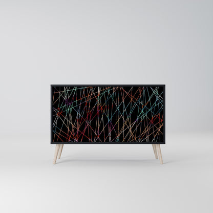 LUMINOUS SNARE 2-dörrars skänk i svart finish
