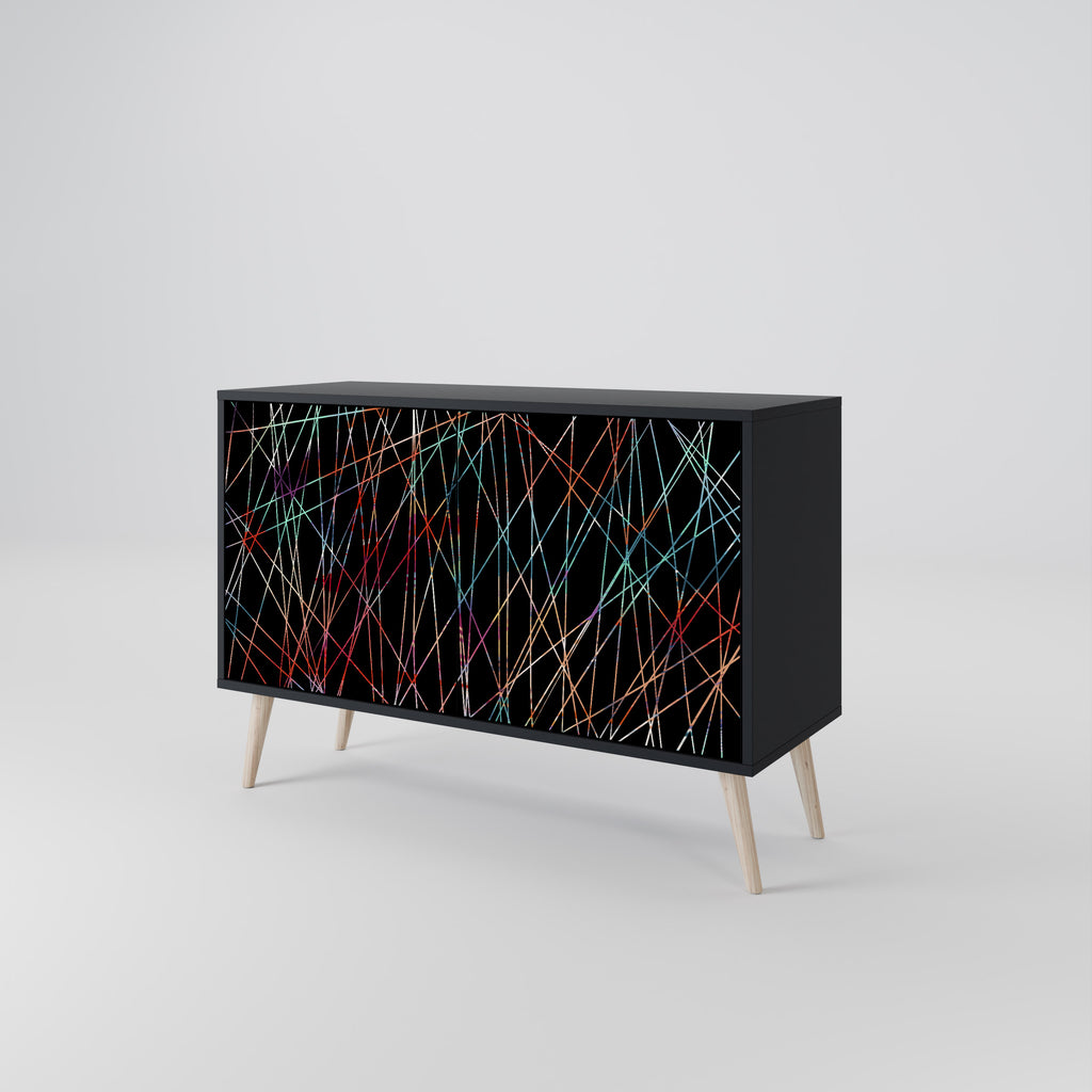 LUMINOUS SNARE 2-dörrars skänk i svart finish