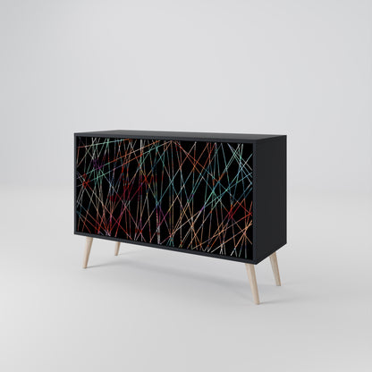LUMINOUS SNARE 2-dörrars skänk i svart finish
