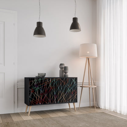 LUMINOUS SNARE 2-dörrars skänk i svart finish