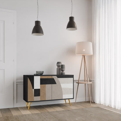 DELICATE MEMENTO 2-Door Sideboard in Black Finish