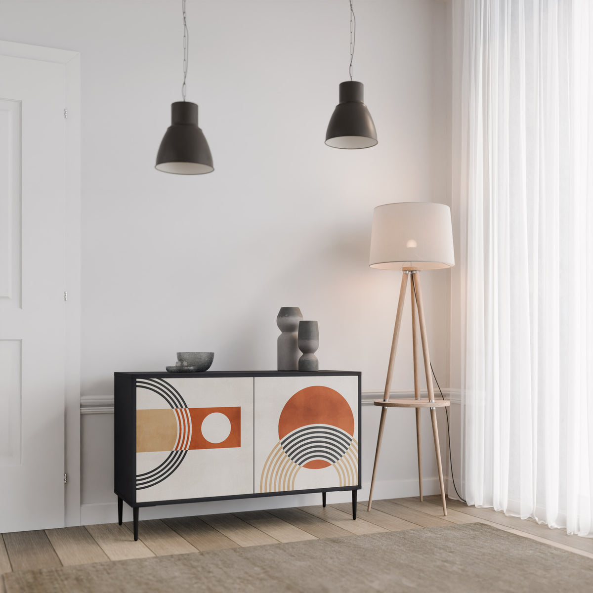 SPACE AROUND Skänk med två dörrar