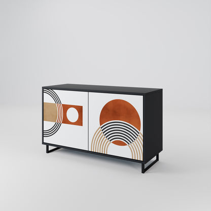 CIRCLE RHYTM 2-Door Sideboard in Black Finish