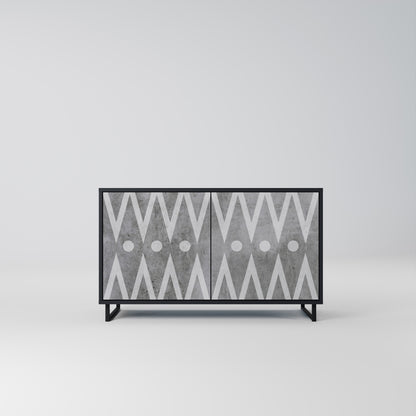 SHARP EDGES 2-Door Sideboard in Black Finish