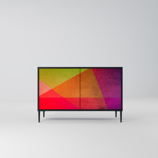 VIVID GEOMETRY 2-Door Sideboard in Black Finish