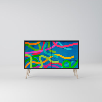 STREAMER TANGLE 2-Door Sideboard in Black Finish