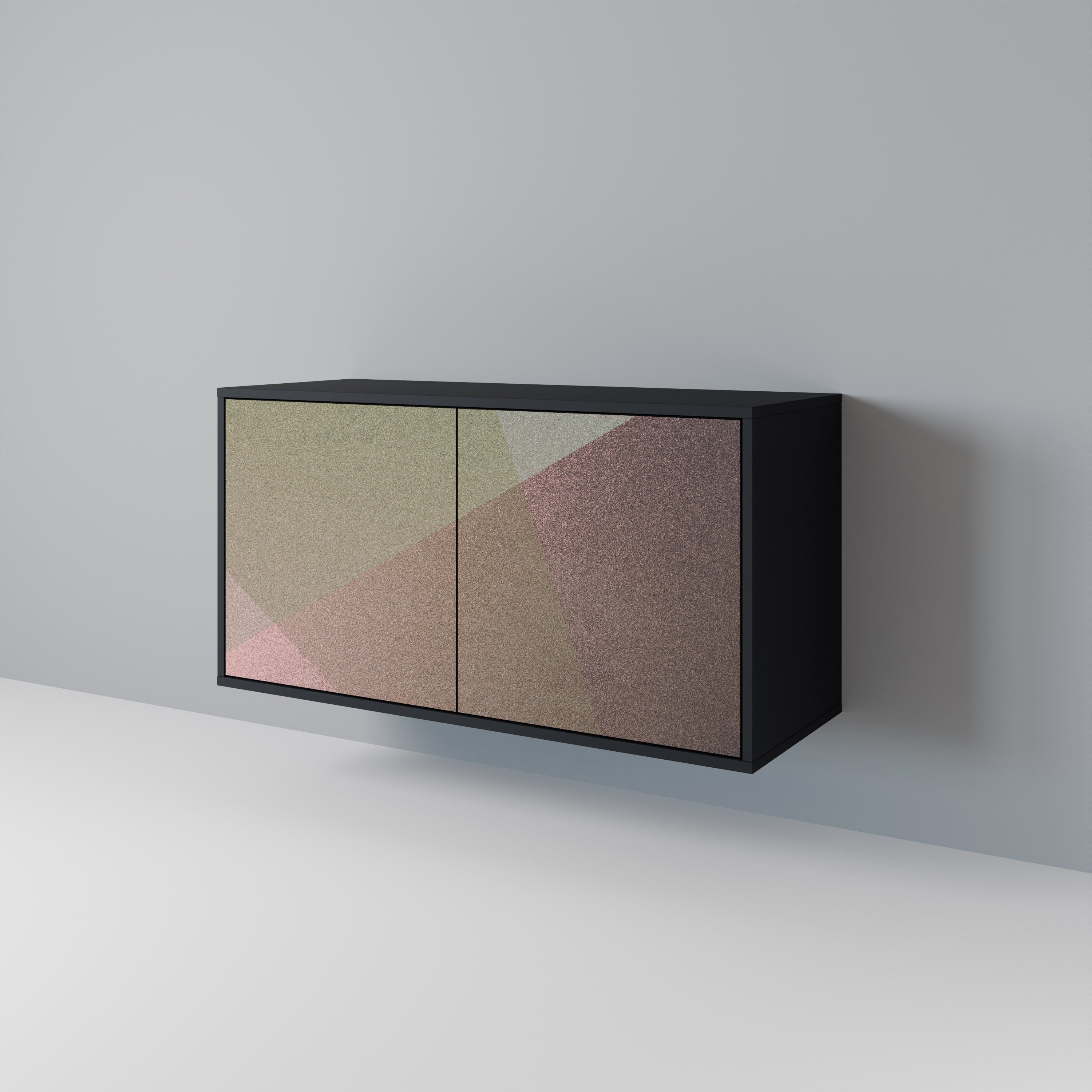 BEIGE GEOMETRY 2-Door Sideboard