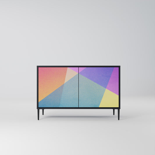 BRIGHT GEOMETRY 2-Door Sideboard in Black Finish