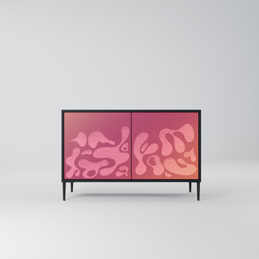 IRREGULAR PINK 2-Door Sideboard in Black Finish