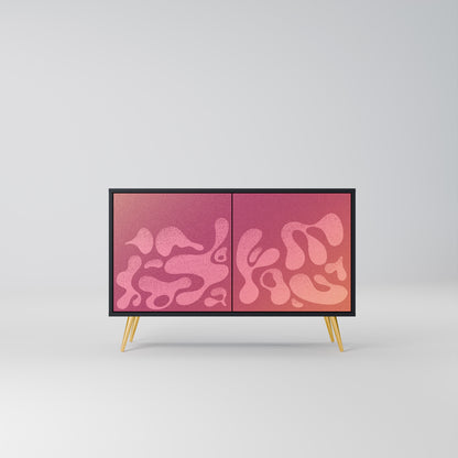 IRREGULAR PINK 2-Door Sideboard in Black Finish