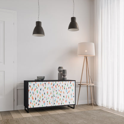 ENERGETIC SPOTS 2-dörrars skänk i svart finish