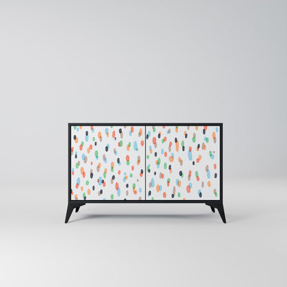 ENERGETIC SPOTS 2-dörrars skänk i svart finish