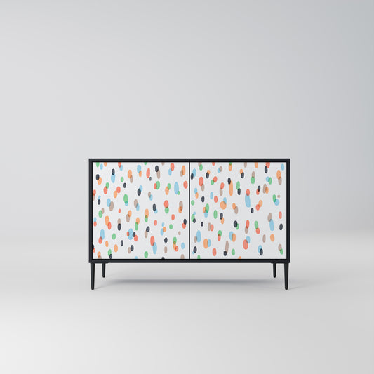 ENERGETIC SPOTS 2-dörrars skänk i svart finish