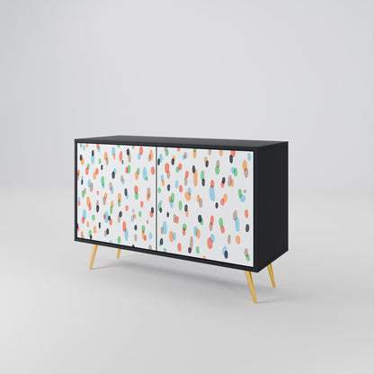 ENERGETIC SPOTS 2-dörrars skänk i svart finish