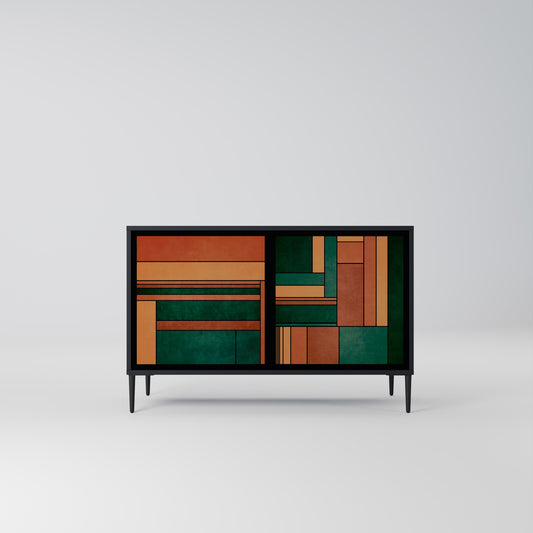 EARTHY FIGURES 2-dörrars skänk i svart finish