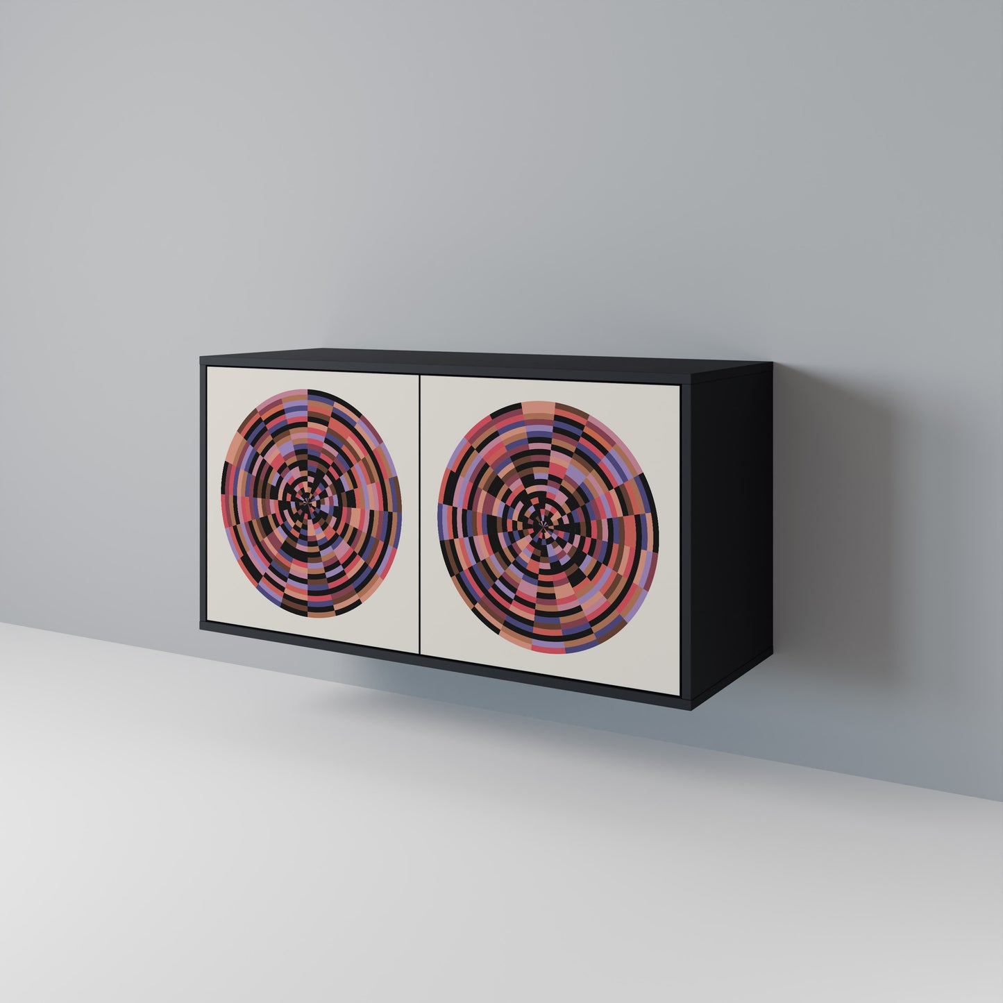 BROWN CIRCLES 2-Door Sideboard