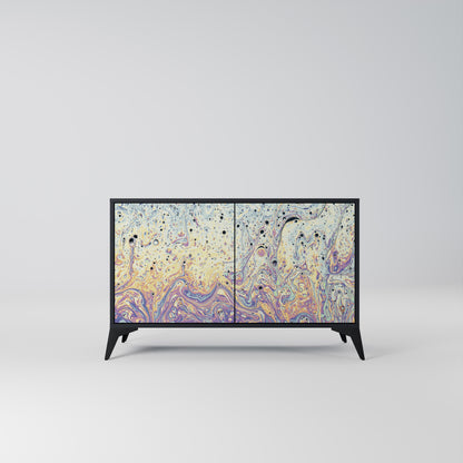 MOSAIC OF COLOURS 2-dörrars skänk i svart finish