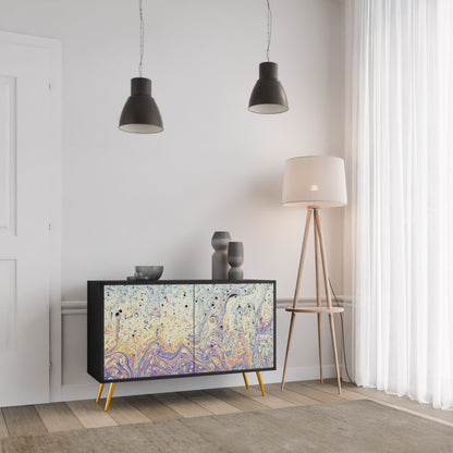 MOSAIC OF COLOURS 2-dörrars skänk i svart finish