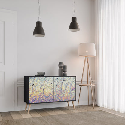 MOSAIC OF COLOURS 2-dörrars skänk i svart finish