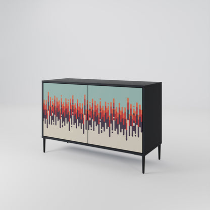 CHROMA CONTOURS 2-dörrars skänk i svart finish