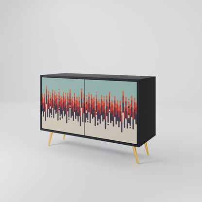 CHROMA CONTOURS 2-dörrars skänk i svart finish