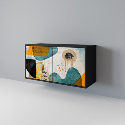 ABSTRACT FACES Skänk med två dörrar