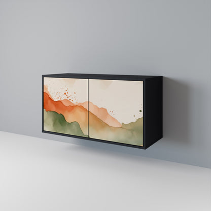 WATERCOLOUR PEAKS Skänk med två dörrar