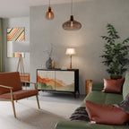 WATERCOLOUR PEAKS Skänk med två dörrar