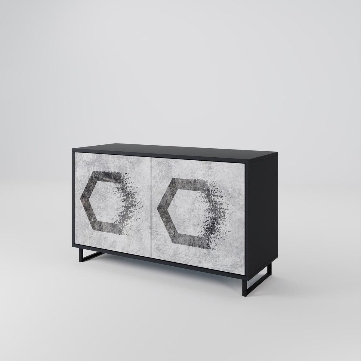 HEXAGONAL FIGURES Skänk med två dörrar
