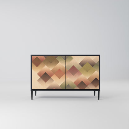 GEOMETRIC FUSION 2-dörrars skänk i svart finish