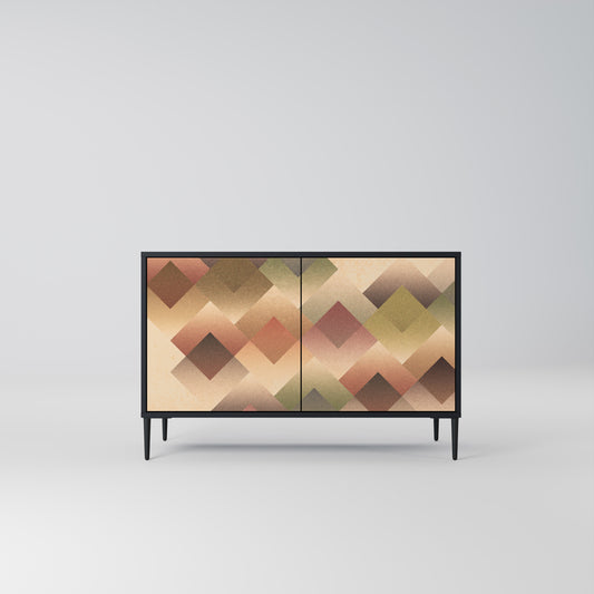 GEOMETRIC FUSION 2-dörrars skänk i svart finish
