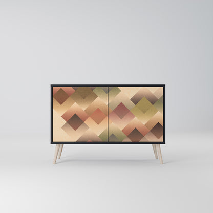 GEOMETRIC FUSION 2-dörrars skänk i svart finish