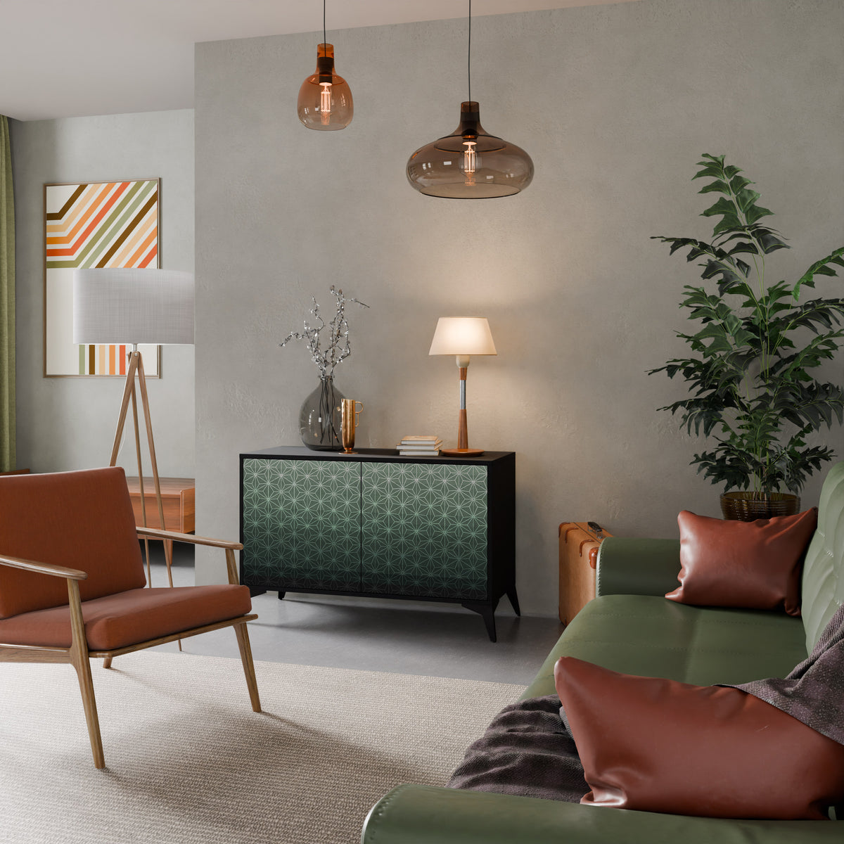 ORNAMENTAL GLIMMER Skänk med två dörrar