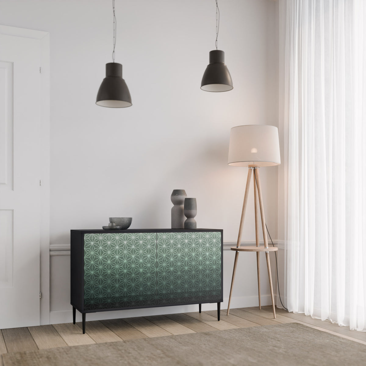 ORNAMENTAL GLIMMER Skänk med två dörrar