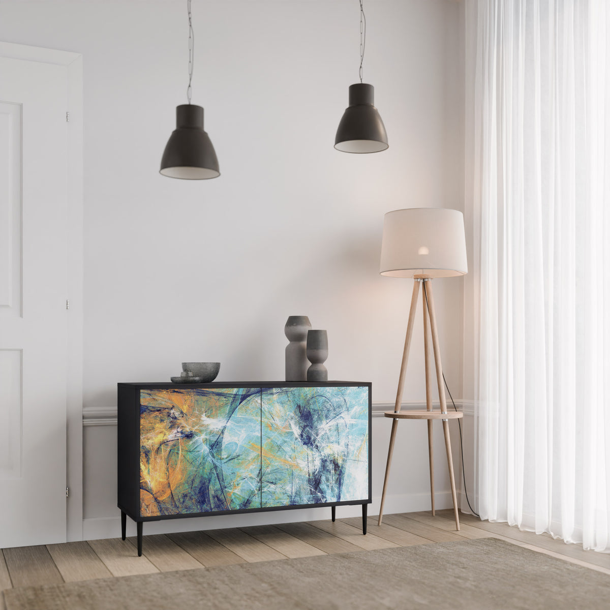 ABSTRACT THOUGHTS Skänk med två dörrar