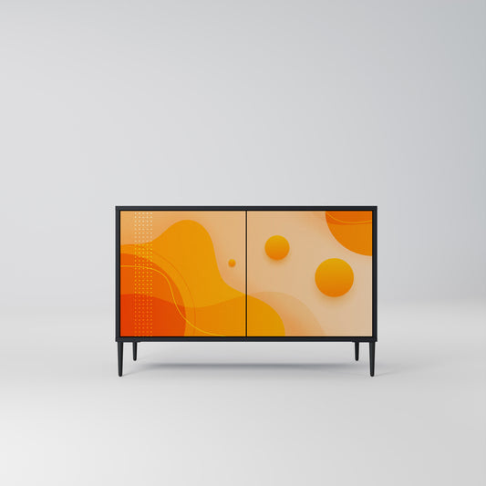 ORANGE ORDNING 2-dörrars skänk i svart finish