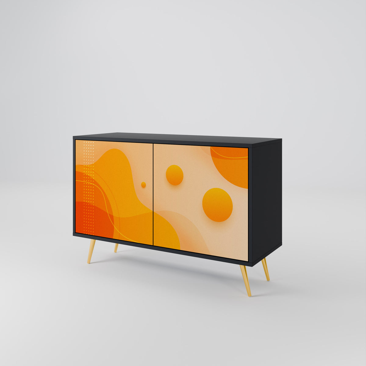 ORANGE ARRANGEMENT Skänk med två dörrar