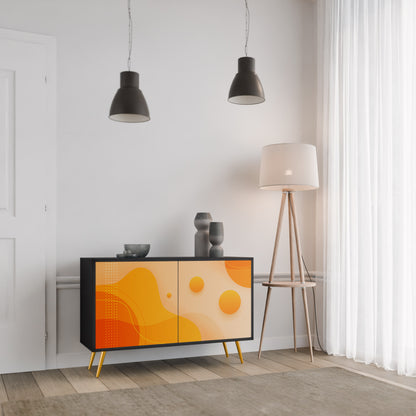 ORANGE ORDNING 2-dörrars skänk i svart finish